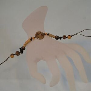 Wooden Beaded Wrap Bohemian Hippie Bracelet Adjustable Ties